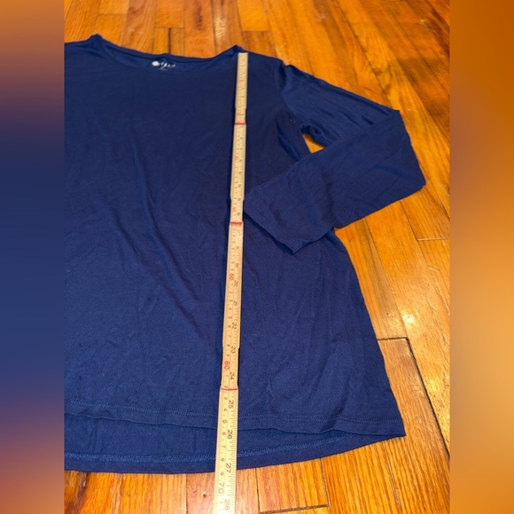 Stylus Navy Long Sleeve Scoop Neck Tee - Picture 3 of 6